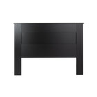 Prepac - Tête de lit à panneau plat BHFQ-1301-1, format grand lit, noir-Fini laminé noir profond 