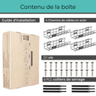 ShoppingAll - Chemin de câbles sous le bureau - Noir - Lot de 4-9