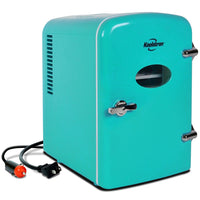 Koolatron - Retro Portable 6 Canettes Thermoélectrique Mini Réfrigérateur Refroidisseur - 4 L / 4,2 qts - Aqua-La glacière portable légère et compacte avec une étagère amovible a une capacité de 4,2 pintes (4 L)