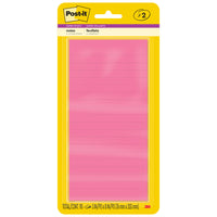 Post-it - Feuillets super collants lignés pour listes, collection Coup de pouce, 3 po x 8 po, 45 feuillets/bloc, paquet de 2-Les Feuillets super collants Post-it offrent deux fois plus d’adhérence