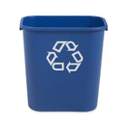 Rubbermaid Deskside Recycle, MED, 28QT/27L, 14.50" L x 10 50" W x 15" H - BLEU-S'installe sous un bureau de hauteur standard
