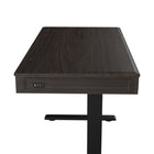 Bureau assis-debout avec tiroir de rangement de 23 L po de TygerClaw- Brun-Dimensions: 24,6 L x 23,2 L x 38,2 H po