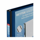 Staples - Reliure Better Binder, 1/2 po, bleu-Les anneaux en D se ferment solidement, permettant aux pages de se tourner facilement