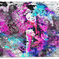Designart – Art de rue sur toile, fille graffiti (PT3632-30-30)-Impression