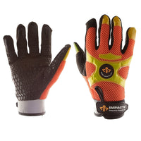IMPACTO® BGHIVIS XX-GR Paire Gant Air Glove® Antivibrations Mécanicien, haute visibilité, doigts complets, paume/doigts/pouce-1