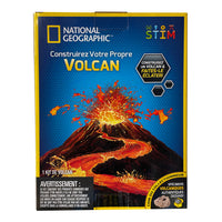 National Geographic Construirez Votre Propre Volcan-Cette trousse scientifique comprend : plâtre, moisissure volcanique, peintures et pinceaux, poudre d’éruption, deux spécimens de roches volcaniques (géode et pierre ponce) et notre guide d’apprentissage.  