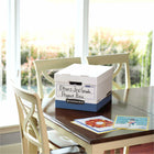 Boîte de rangement à usage intensif Bankers Box R-Kive - format lettre/légal - blanc/bleu - paquet de 12-Couvercle amovible profond avec système de fermeture reste en place pour l’entreposage en toute sécurité des dossiers