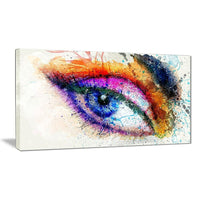 Designart – Imprimé sensuel sur toile, Eyes are the window, 40 x 20 (po) (PT2905-40-20)-Impression