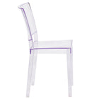 Chaise d’appoint transparente empilable série Phantom (FH-121-APC-GG)-Finition cristal transparent