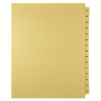 Markmaker - Serie des Intercalaires imprimes Legal, Chamois, 1/15th coupe, format lettre, sans trous, Numero 61 - 75-Chamois