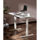 Ezywork - Bureau assis-debout électrique - 48" x 24" - Blanc-Taille du bureau : 47,3 l x 23,6 P po (120 cm x 60 cm)