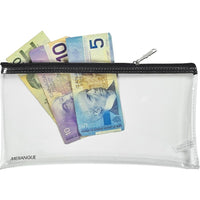 Merangue - Pochette multi-usages à fermeture à glissière – 5-3/4 po x 11 po – transparente-Idéal pour transporter des articles de papeterie, de l’argent, des pièces de monnaie et d’autres objets de collection