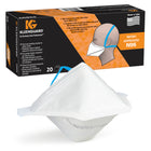 KleenGuard - Respirateur N95 style poche approuve par le NIOSH - Paquet de 20-Respirateur N95, Blanc, Entretien general