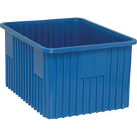Quantum Storage Systems - Contenants Divider Box Plastique, 22,5po La X 17,5po P X 8po H, Bleu, paquet de 2-Couleur Bleu