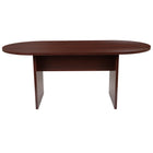 Flash Furniture Table De Conférence Ovale 6' - Acajou(GCTL1035MHG)-Table de réunion commerciale