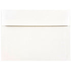 JAM Paper Enveloppes avec fini métallique et fermeture gommée, 5 1/4 x 7 1/4 po, blanc avec intérieur argenté, paq./100-Taille : A7 (5 1/4 x 7 1/4 po)