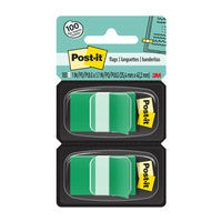 Post-it - Drapeaux 1 po x 1,7 po - Vert - 50 Drapeaux/Distributeur - 2 Distributeurs/Paquet-Les drapeaux facilitent le marquage et la mise en évidence des informations importantes dans les manuels, les cahiers, les planificateurs, les calendriers et plus