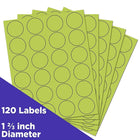 JAM Paper Sceaux autocollants ronds, 1 1/2 po, vert lime, 360/paquet-Vert