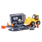Educational Insights - Conception & Drill Bolt Buddies Bulldozer-L'ensemble comprend un corps de bulldozer avec écope déplaçable, un tournevis portable, 7 boulons, un travailleur de la construction bolt buddy, un copain animal et 2 cônes de sécurité. ne la laxiez pas la boîte ! Notre emballage écologique se déploie pour créer un site de construction de jeu de feint
