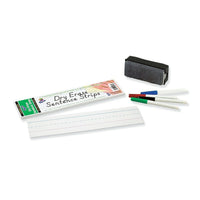 Pacon – Bandes de phrases lignées à effacement à sec, 3 x 12 po, blanc, 6/paquet (PAC5187)-Dimensions : 3 x 12 (po)
