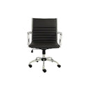 Plata Import - Fauteuil Toni à dossier bas pour le bureau, noir (LS-3011-BLACK)-Revêtement polyuréthane