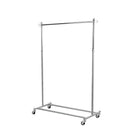 Futech A02S Support à vêtements sur roulettes, 32 "l x 43" -68 "H, tige chromée / base argentée, métal-Taille: 32 "W