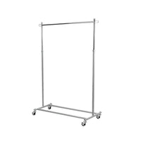 Futech A02S Support à vêtements sur roulettes, 32 "l x 43" -68 "H, tige chromée / base argentée, métal-Taille: 32 "W