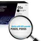 HP 05A (CE505D) Ens. 2 cartouches de toner HP LaserJet noir d’origine-Rendement approximatif par cartouche: 2 300 pages