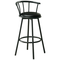 Monarch Specialties - 2398 Tabouret De Bar - Pivotant/Metal Noir - Paquet de 2-Tabouret De Bar