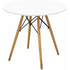 Nicer Furniture - table de salle à manger style Eiffel - 47 po Plateau de table - Blanc-Table à manger