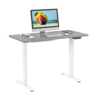 ShoppingAll - Bureau debout électrique à double moteur 48 larg. po - Blanc/Gris-Le panneau de commande comporte 4 touches de présélection à mémoire programmable qui vous permettent de passer facilement d'un réglage de hauteur à un autre