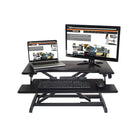 Victor Bureau debout compact à hauteur réglable avec support pour clavier (DCX610)-La surface de travail est faite de bois durable avec un revêtement en PVC résistant aux égratignures