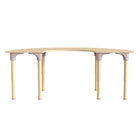 Flash Furniture - Table d'activites demi-lune Bright Beginnings de qualite commerciale en bois pour salle de classe-Table d'activites demi-lune pour salle de classe en bois de qualite commerciale à hauteur reglable