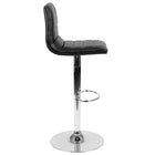 Flash Furniture – Tabouret de bar ajustable de 33 po en vinyle noir et à pied chromé, 2/bte (CH920231BK)-Rembourrage en vinyle noir