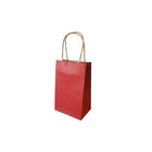Wamaco - Sacs de magasinage Kraft couleur, 5,25 x 3,5 x 8,25 (po), rouge, paquet de 100-Sacs de magasinage Kraft couleur