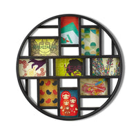 Umbra – Cadre pour photos et petites œuvres d’art Luna, noir-Les mordus de photo et d’art se réjouiront à la vue de cette murale de type collage
