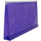 Jam Paper Enveloppe de plastique de style livret à fermeture à glissière, no 10 (5 x 10 po), violet, 12/paquet-Enveloppe de plastique violette