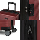 Bugatti - Ensemble de 3 valise rigide ABS - Bruxelles - Rouge-Poignée supérieure renforcée sur tous les modèles et poignée latérale renforcée sur les modèles moyens et grands