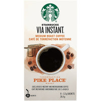 Starbucks VIA Instant Pike Place - Paquet de 8-Café Instantané à Micromouture