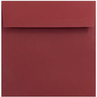 JAM Paper Enveloppes simples carrées, 6 x 6 po, rouge foncé, 50/paquet-Enveloppes simples carrées en papier rouge foncé