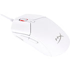 HP - Souris de jeu optique filaire légère HyperX Pulsefire Haste 2 avec éclairage RVB - Blanc-Taux d'interrogation de 8 000 Hz pour des performances maximales