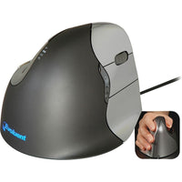 Evoluent™ - Souris verticale VM4R, gris/argenté-Confortable et facile à utiliser