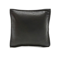 Designer Ashlin  Wexford Paperweight + Stress Reliever  Cuir de vachette Toscane  Noir-Taille globale de 3,5 x 3,5 pouces.