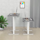 ShoppingAll - Bureau debout électrique à double moteur 48 larg. po - Blanc/Gris-Garantie limitée d'un an du fabricant