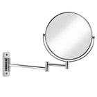 Cosmo – Miroir mural grossissant de 8 po, chrome-Miroir pivotant de 8 po de diamètre avec facteur de grossissement de 5x sur 1 côté