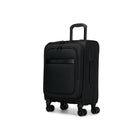 Bugatti -  Madison - Valise de cabine souple 21 -5 po ABS - Incluant un sac pour les vêtements uses - Noir-Noir/Polyester avec bande de cuir vegetalien
