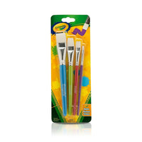 Ensemble de gros pinceaux Crayola, paquet de 16-4 pinceaux plats parfaits pour tout projet d'art ou d'artisanat