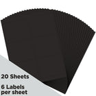 JAM Paper - Étiquettes adresse, 3 1/3 x 4, noir AstroBrights, 2 paquets de 120 (302228591g)-Taille : grand (4 x 3,3 po)