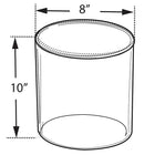 Azar Displays – Support cylindrique transparent, 8 x 10 po (556810)-8 haut. x 10 larg. x 1/8 épais. (po)