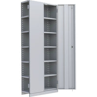 Metalware – Étagère enclenchable RK858, 7 tablettes, 36 x 12 x 76 po, gris pâle-Système de tablettes ajustables offrant un espace de rangement solide, mais économique qui convient à vos besoins